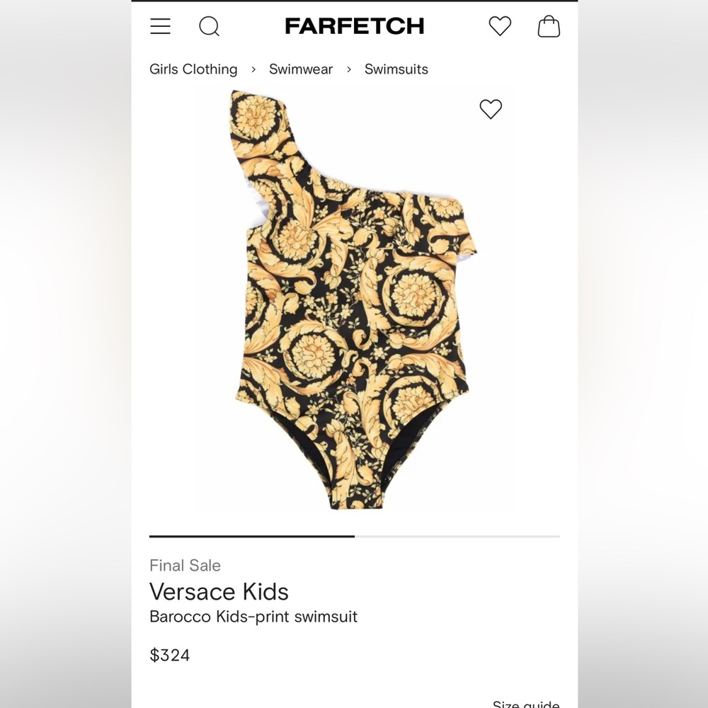 Versace Kids Barocco Kids-print swimsuit